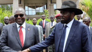 رئيس جنوب السودان سلفاكير ونائبه الاول د. ريك مشار